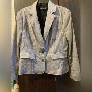 New York & Company Light Gray Blazer